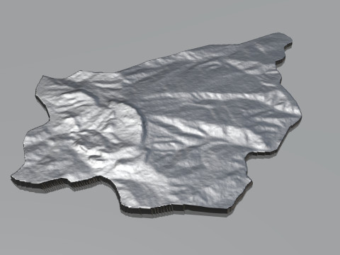 San Marino terrain map Model 3D