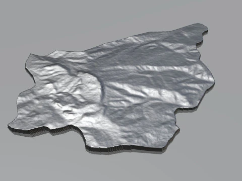 San Marino terrain map 3D Model