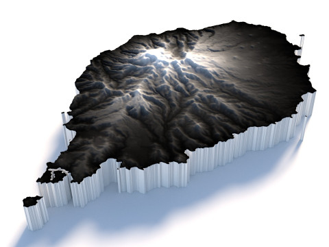 Sao Tome and Principe terrain map 3D Model