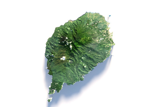 Sao Tome and Principe terrain map 3D Model