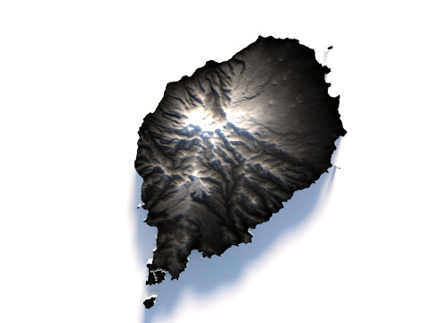 Sao Tome and Principe terrain map 3D Model