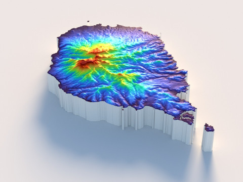 Sao Tome and Principe terrain map 3D Model