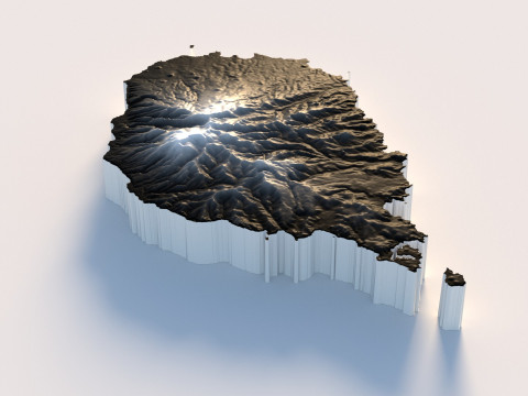 Sao Tome and Principe terrain map 3D Model