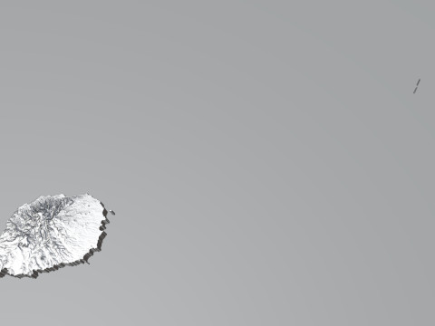 Sao Tome and Principe terrain map 3D Model