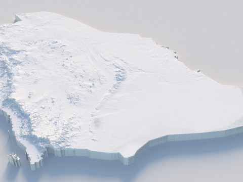 Saudi Arabia terrain map Modèle 3D