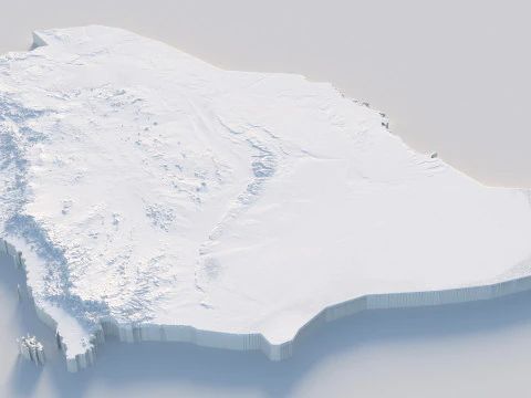 Saudi Arabia terrain map 3D Model
