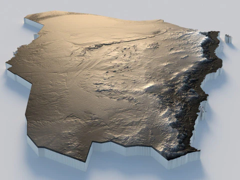 Saudi Arabia terrain map 3D Model