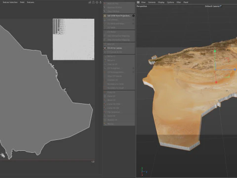 Saudi Arabia terrain map 3D Model