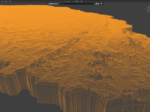 Senegal terrain map 3D Модель