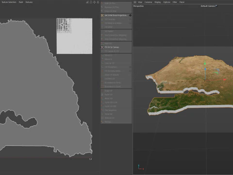 Senegal terrain map 3D Model