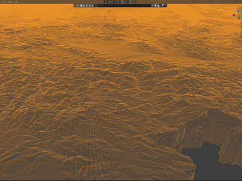 Serbia terrain map 3D Model