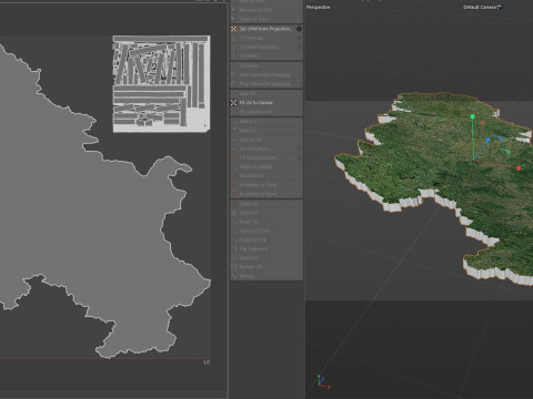 Serbia terrain map 3D Model