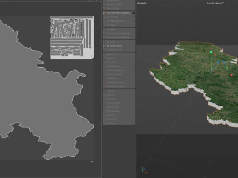 Serbia terrain map 3D Model