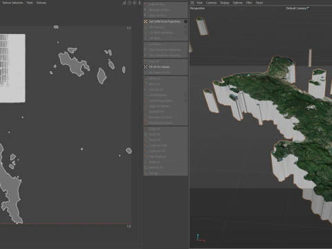 Seychelles terrain map 3D Model