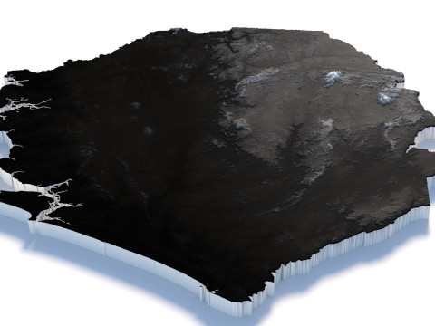 Sierra Leone terrain map 3D मॉडल