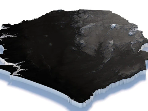 Sierra Leone terrain map 3D Model