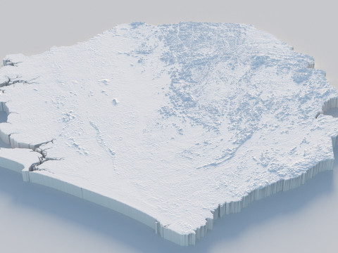 Sierra Leone terrain map 3D मॉडल
