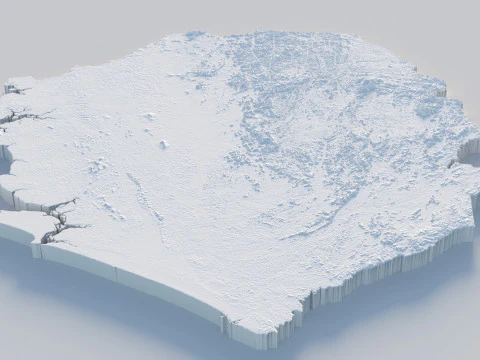 Sierra Leone terrain map 3D Model