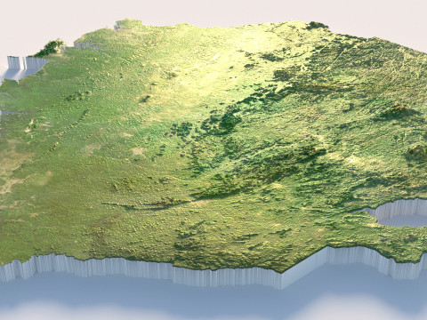 Sierra Leone terrain map 3D मॉडल