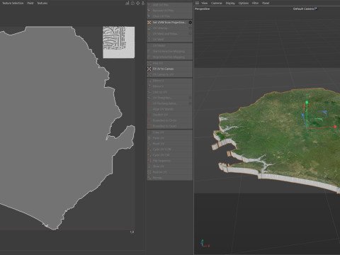 Sierra Leone terrain map 3D मॉडल