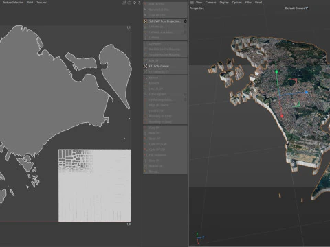 Singapore terrain map 3D Model