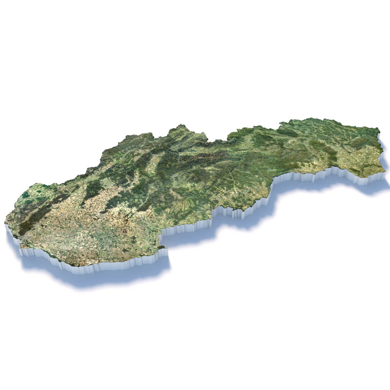 Slovakia terrain map 3D Model .c4d .max .obj .3ds .fbx .stl .blend 
