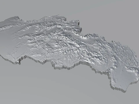 Slovakia terrain map 3D Model