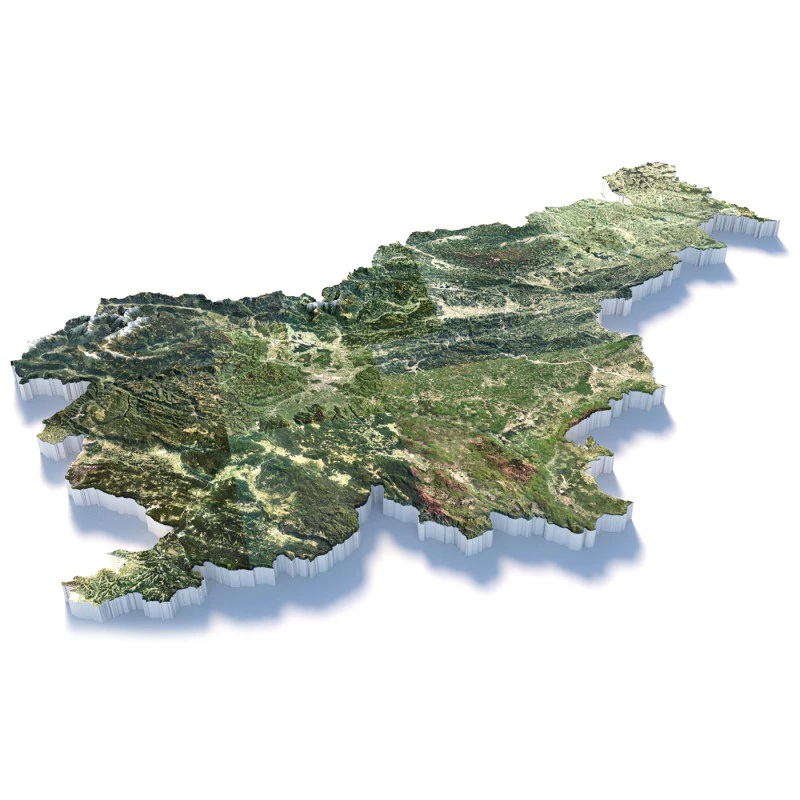 Slovenia terrain map 3D Model .c4d .max .obj .3ds .fbx .stl .blend 
