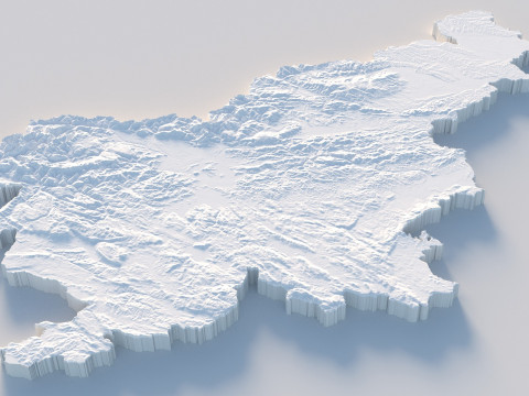 Slovenia terrain map 3D Модель