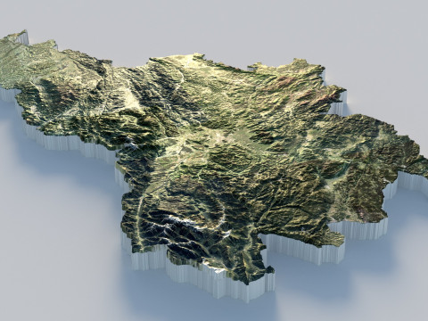 Slovenia terrain map 3D Модель