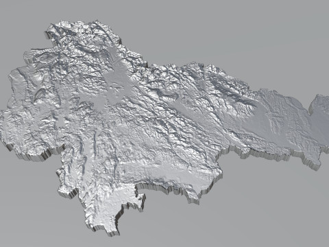 Slovenia terrain map 3D Модель