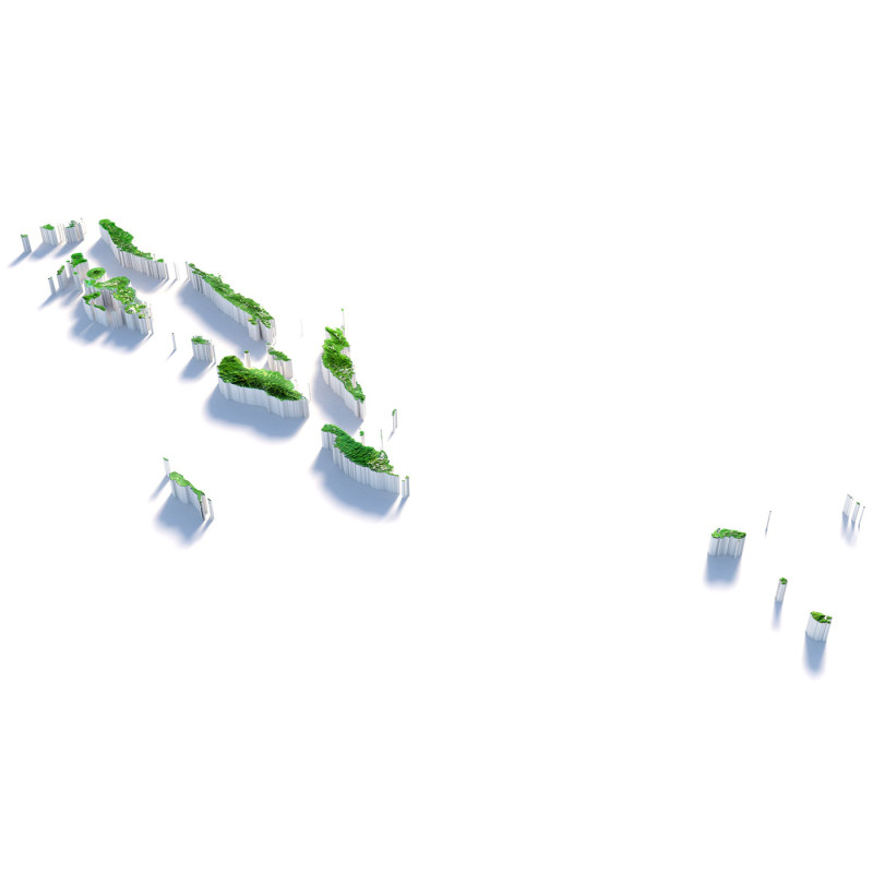 Solomon Islands terrain map 3D Модель .c4d .max .obj .3ds .fbx .stl .blend