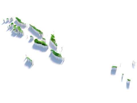 Solomon Islands terrain map Modelo 3D