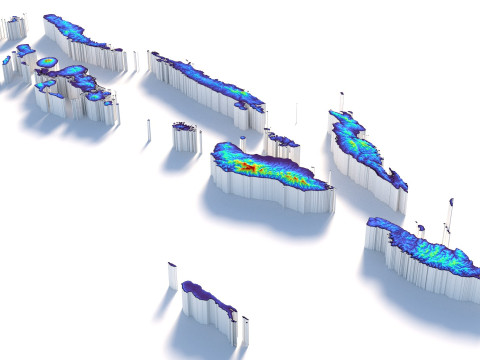 Solomon Islands terrain map 3D Модель