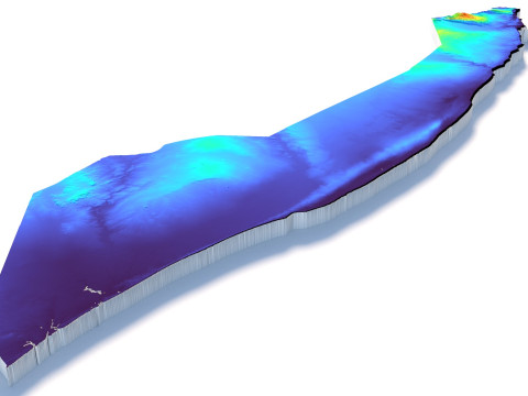 Somalia terrain map 3D Модель