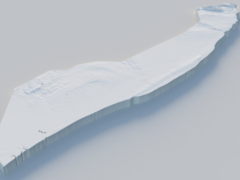 Somalia terrain map 3D Модель