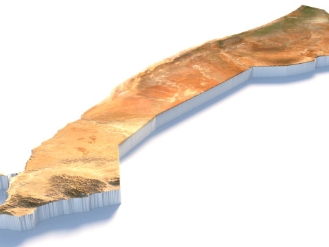 Somalia terrain map 3D Модель
