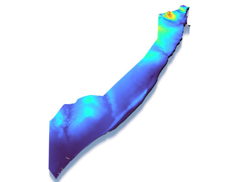 Somalia terrain map 3D Модель