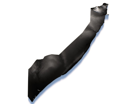 Somalia terrain map 3D Модель