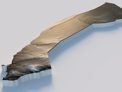 Somalia terrain map 3D Модель