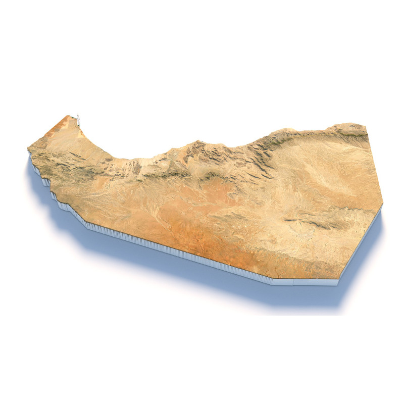 Somaliland terrain map 3D Model .c4d .max .obj .3ds .fbx .stl .blend