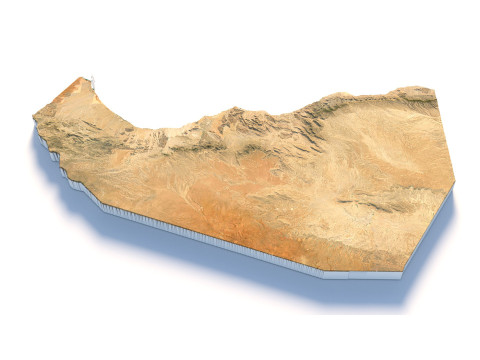 Somaliland terrain map 3D मॉडल