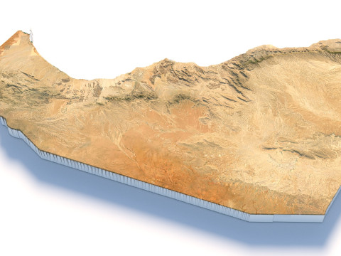Somaliland terrain map 3D Model