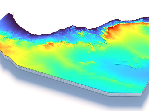 Somaliland terrain map 3D Model
