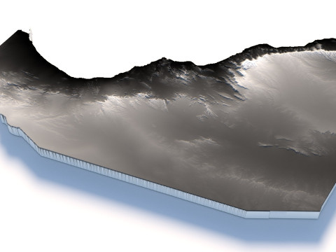 Somaliland terrain map 3D Model