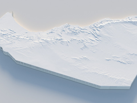 Somaliland terrain map 3D Model