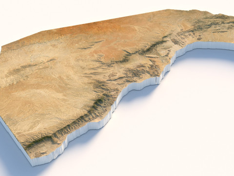 Somaliland terrain map 3D Model