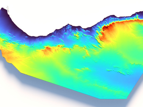 Somaliland terrain map 3D Model