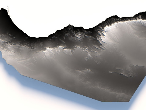 Somaliland terrain map 3D Model