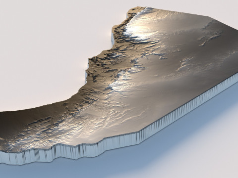 Somaliland terrain map 3D Model